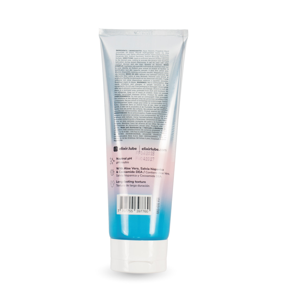 Lubricante CUM ELIXIR para piel sensible