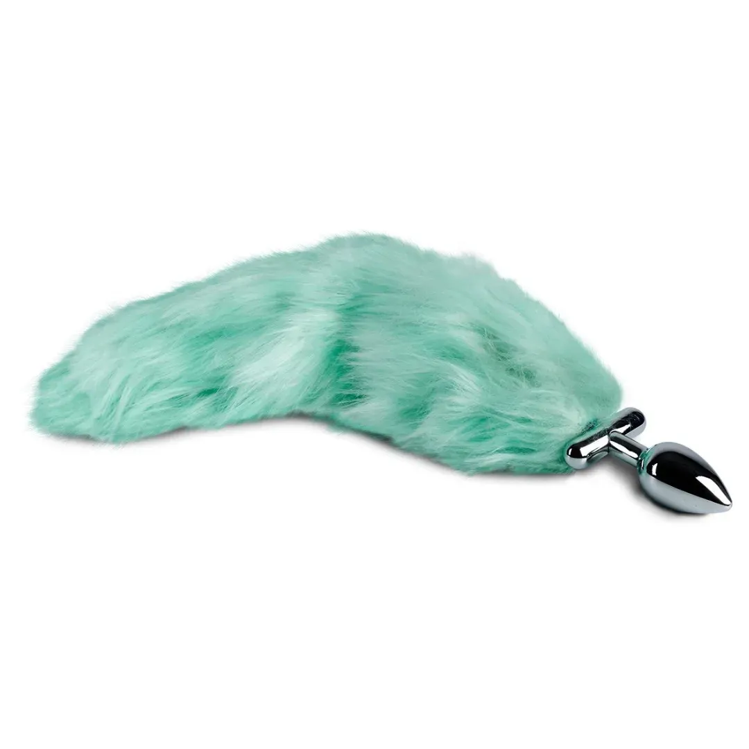 Cola de peluche con tapón metálico luces
