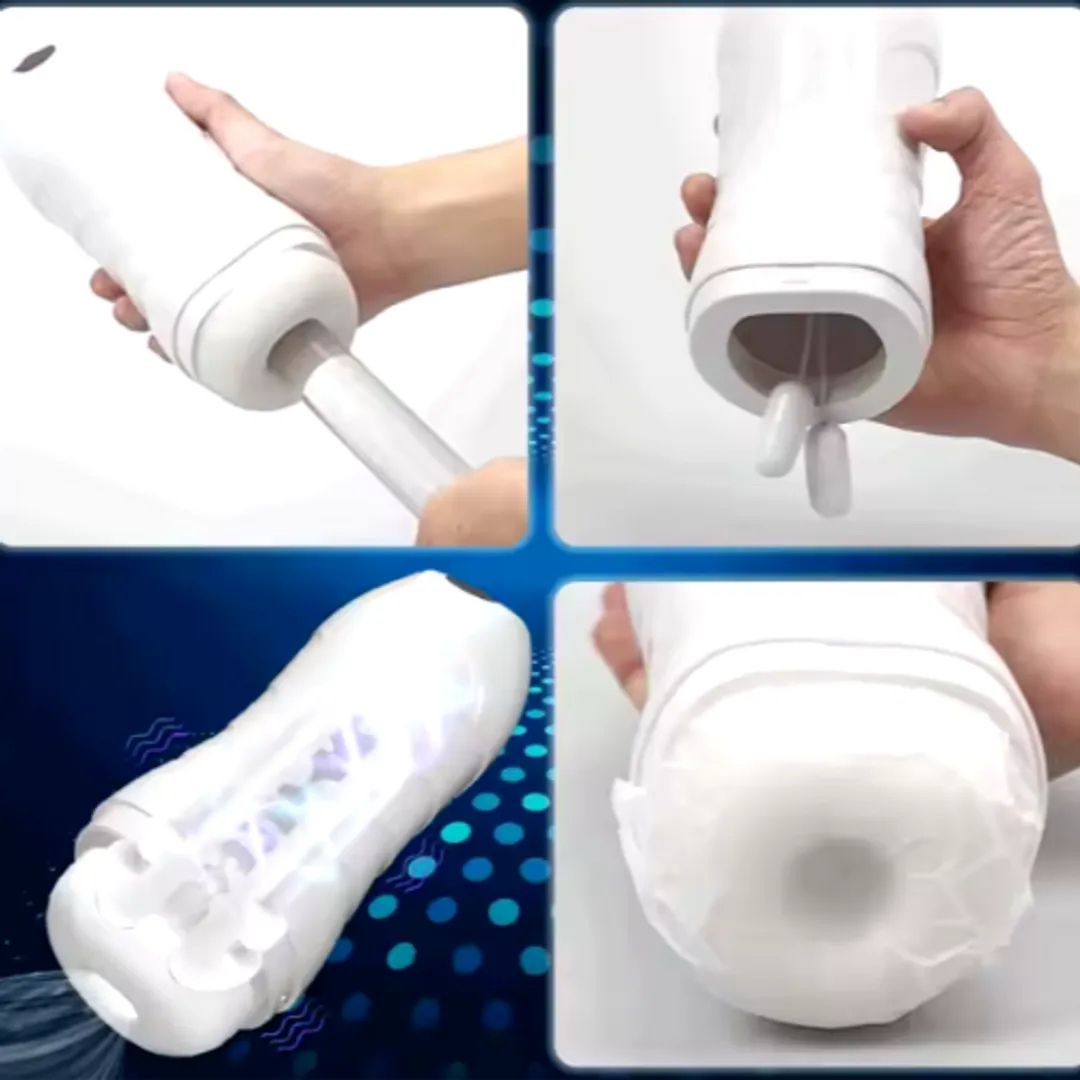 MASTURBADOR MASCULINO CON VIBRACION Y SUCCION RECARGABLE