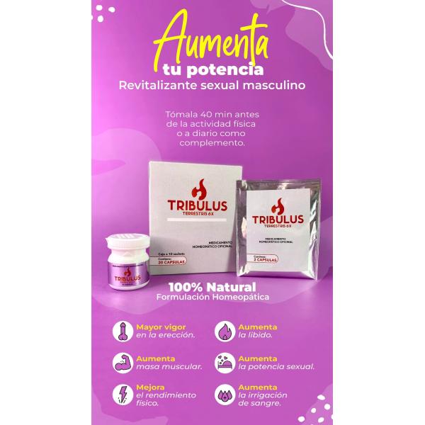 TRIBULUS POTENCIALIZADOR SEXUAL MASCULINO SACHET X2