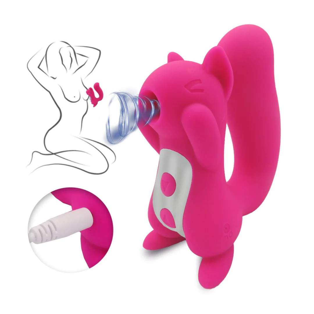  Succionador/Vibrador Ardilla 2 en 1 Recargable MELO