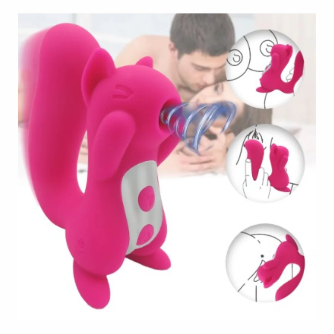  Succionador/Vibrador Ardilla 2 en 1 Recargable MELO