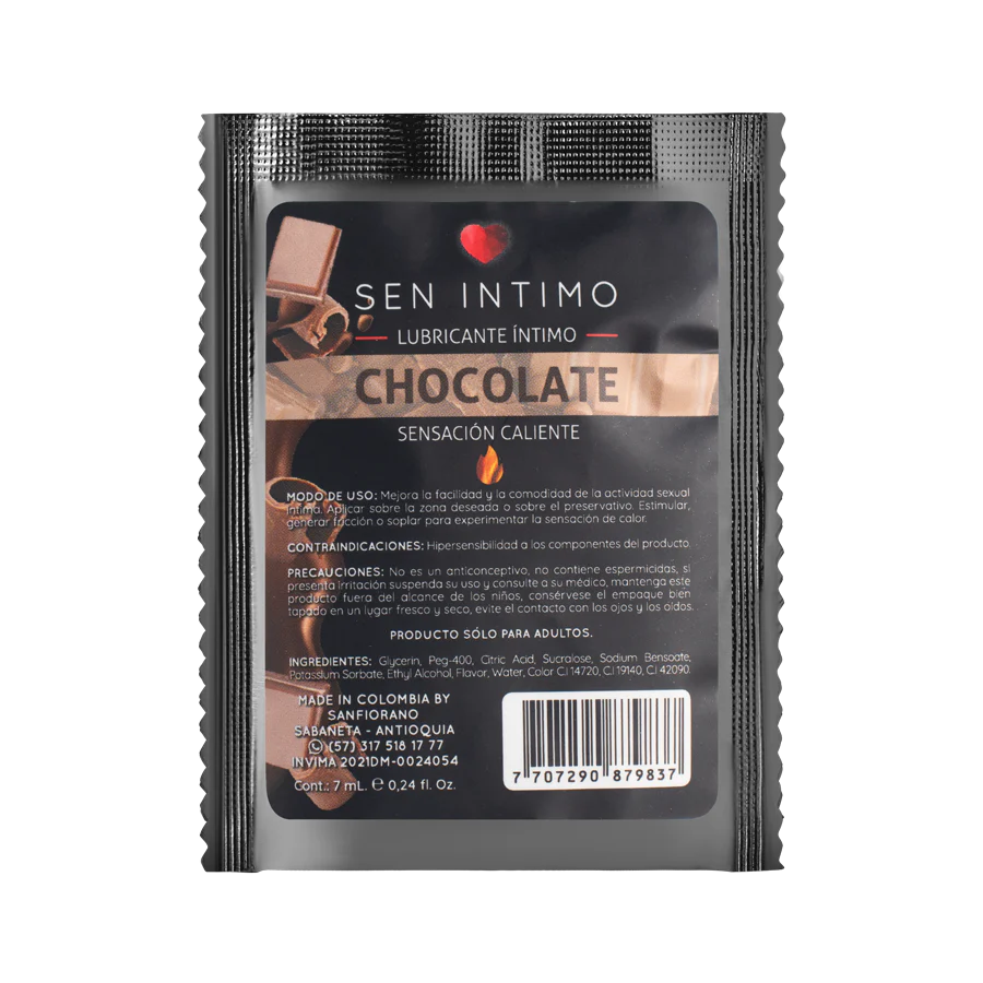 Lubricante Caliente Chocolate Sen Intimo sachets 