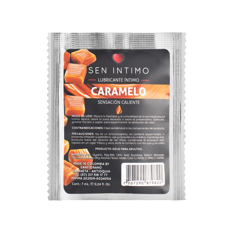 Lubricante Íntimo de Caramelo sachets