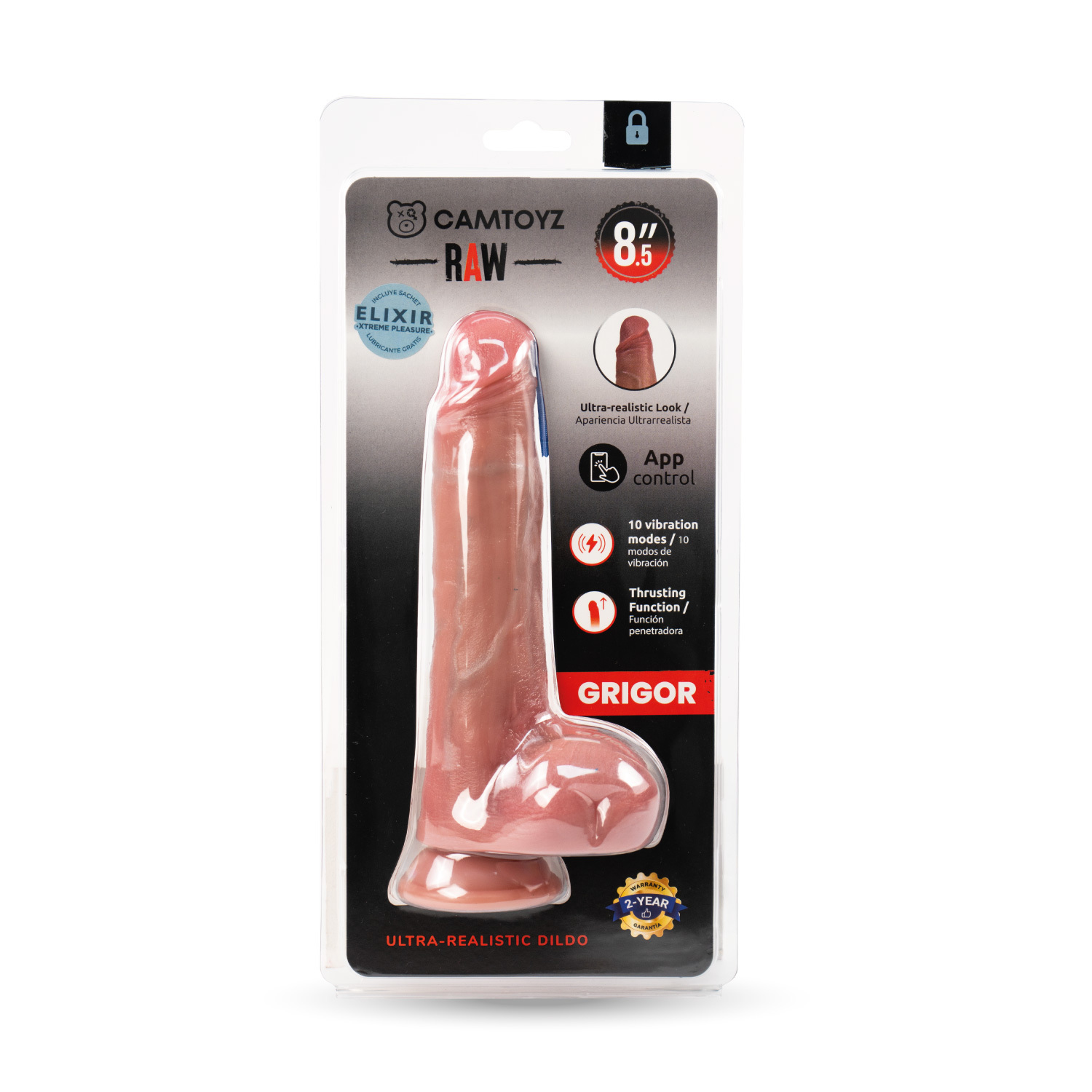 Dildo Ultrarealista Con App Grigor Raw