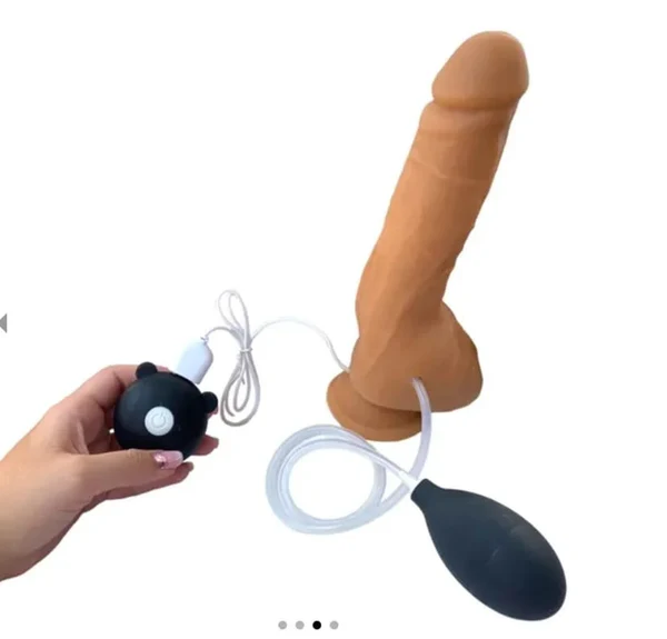 Dildo realista con vibración y bomba