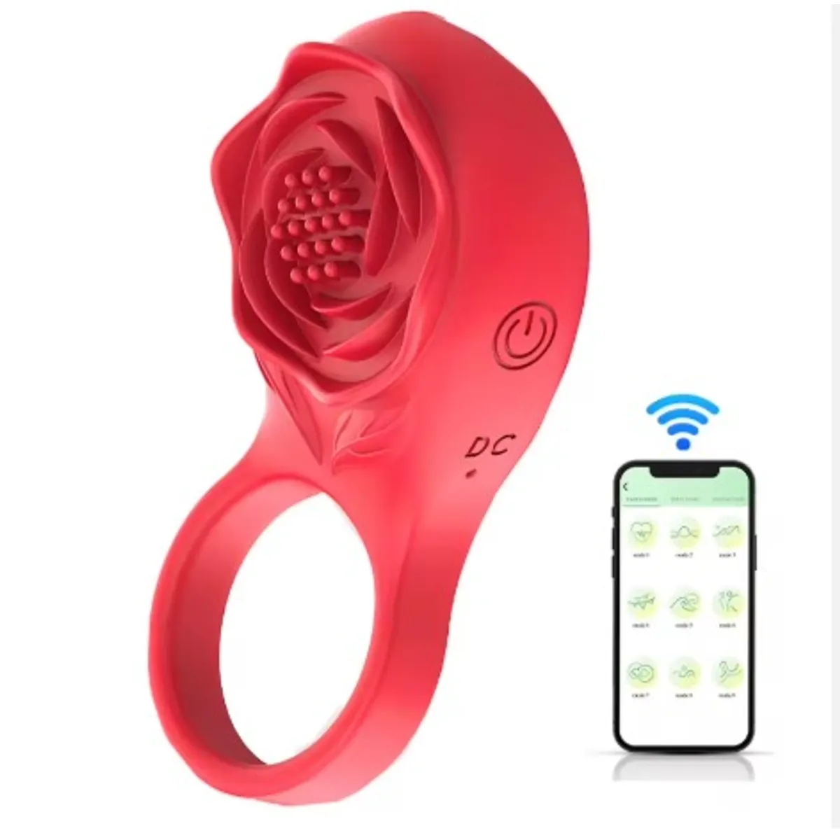 Anillo Vibrador de Rosa