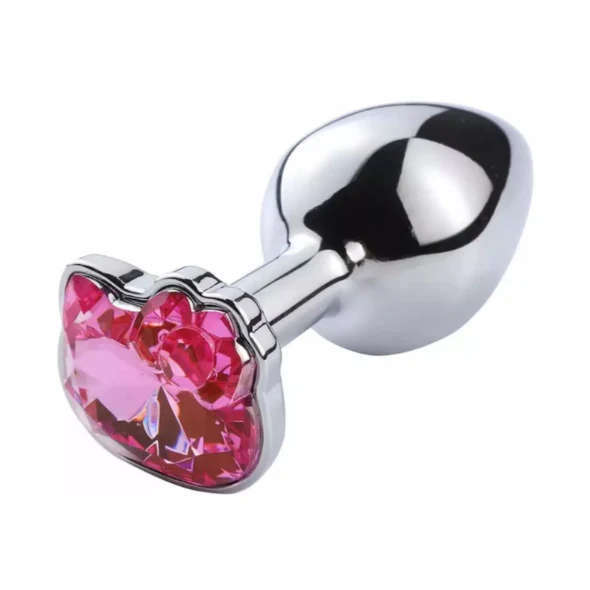 Plug anal con joya corazón rosa