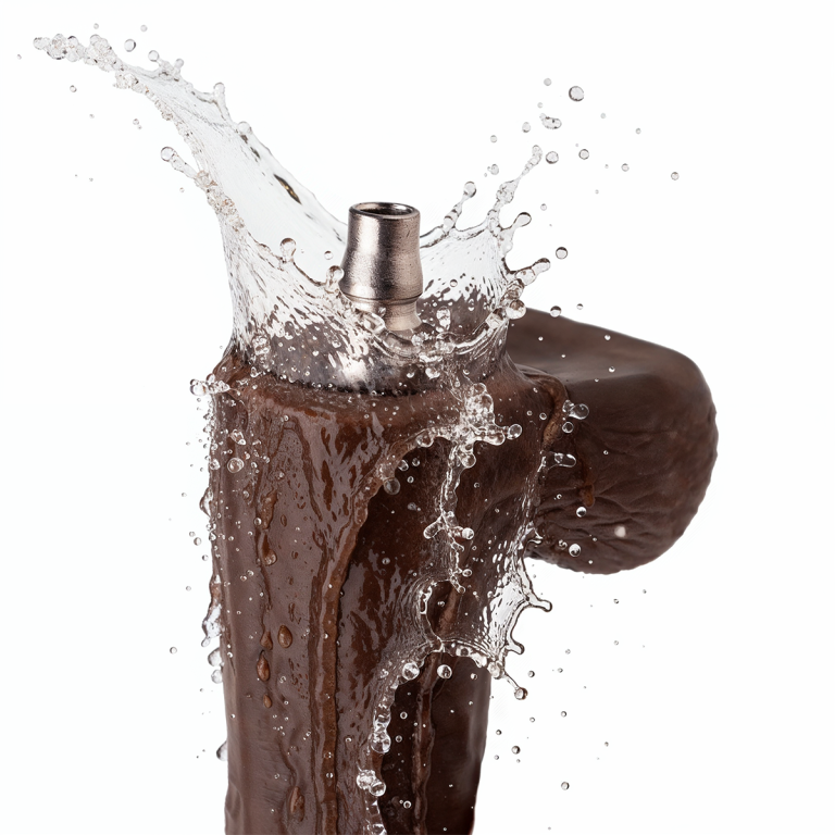 Zander Dildo Ultrarealista con Adaptador Camtoyz Sex Machine Lovense de chocolate