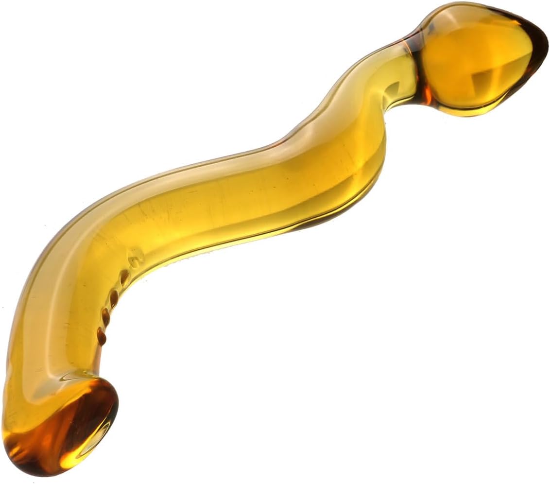 Dildo de vidrio ámbar