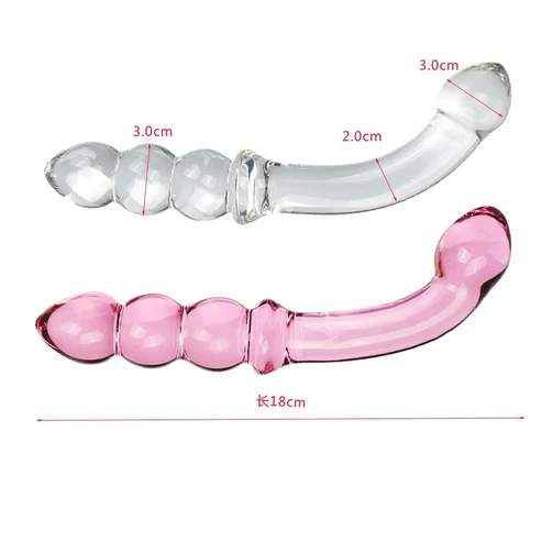 Dildo de vidrio rosa