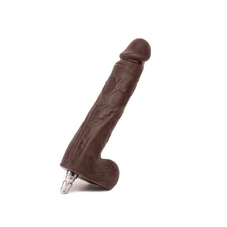 Zander Dildo Ultrarealista con Adaptador Camtoyz Sex Machine Lovense de chocolate