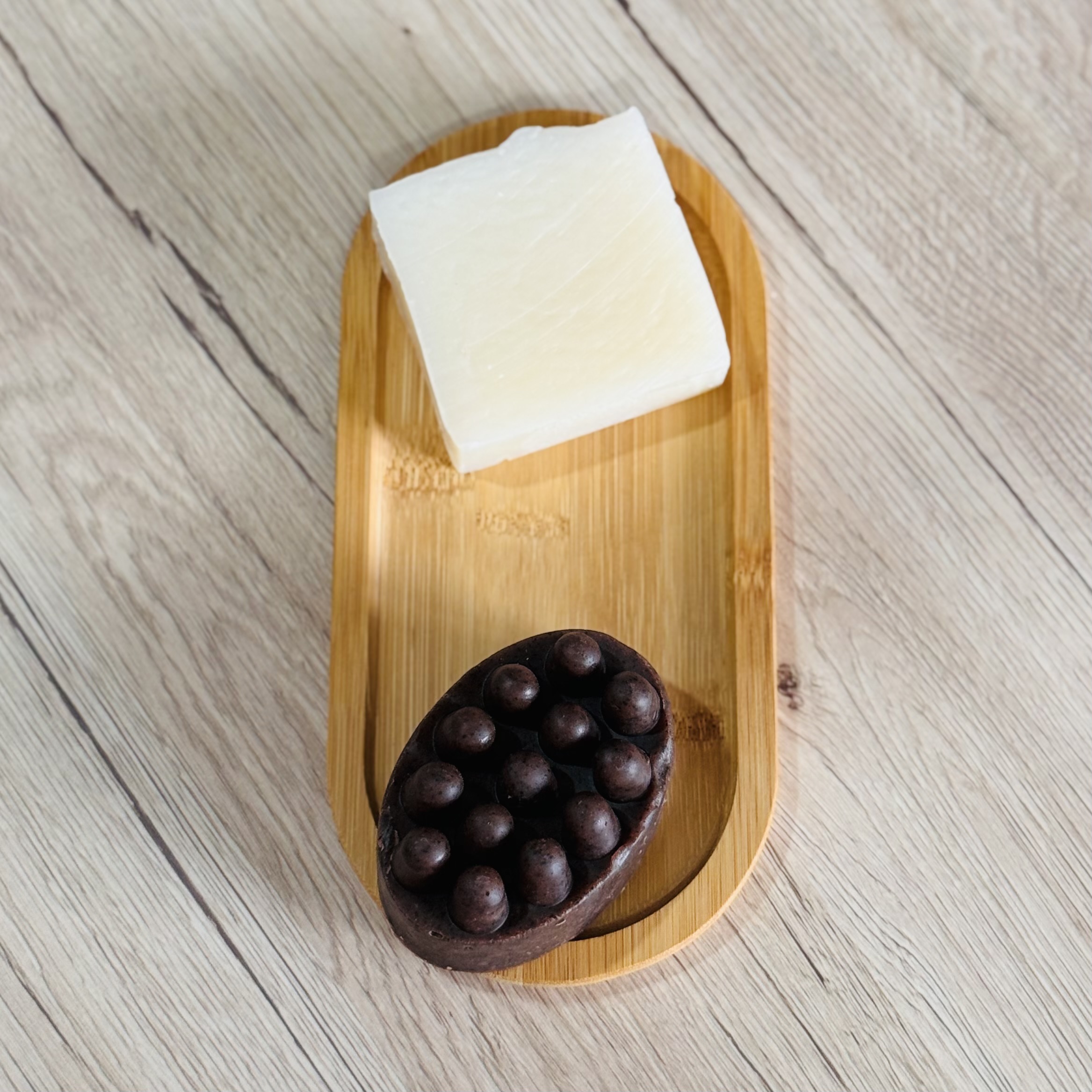 Double Porte-savon en bambou