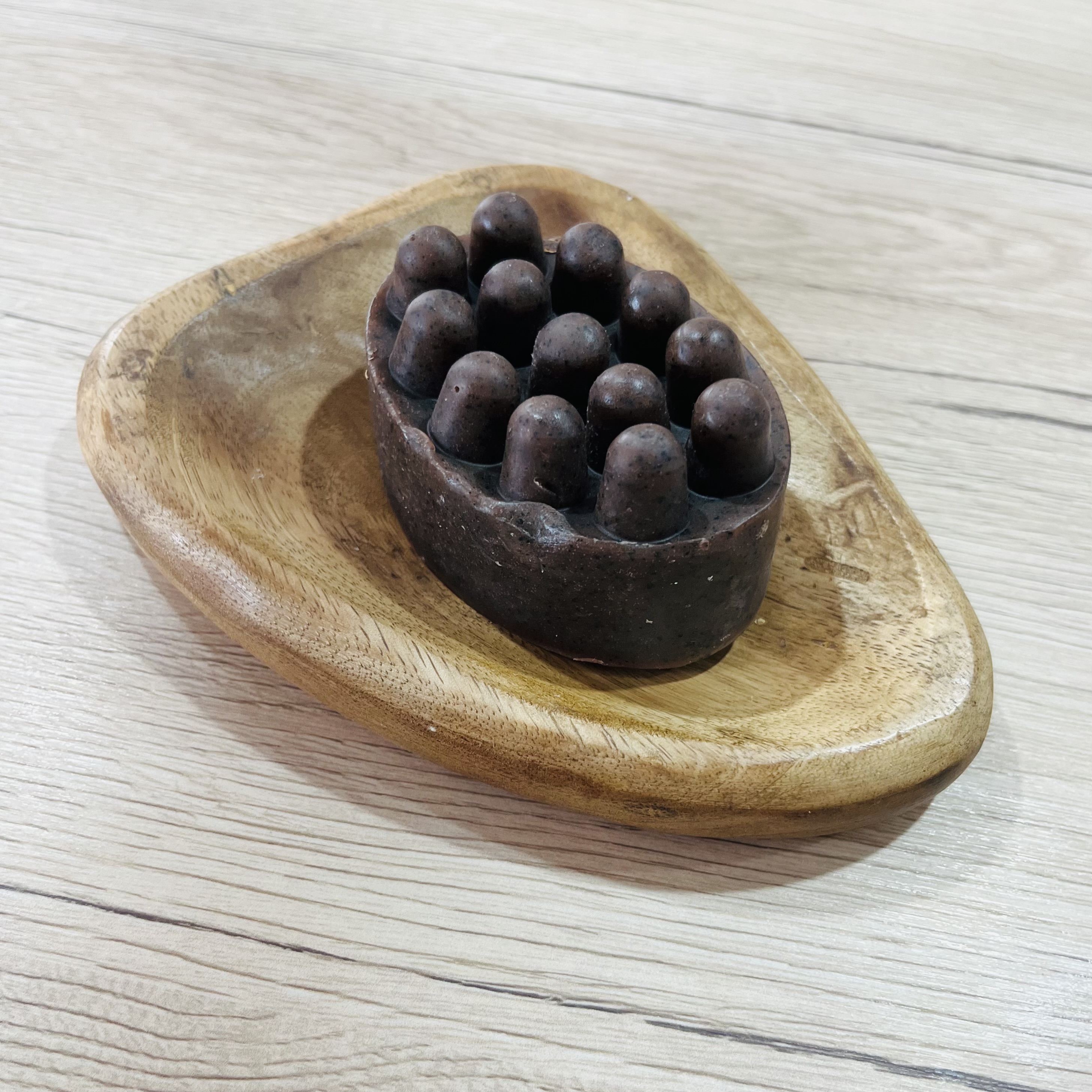 Porte-savon en bois de manguier