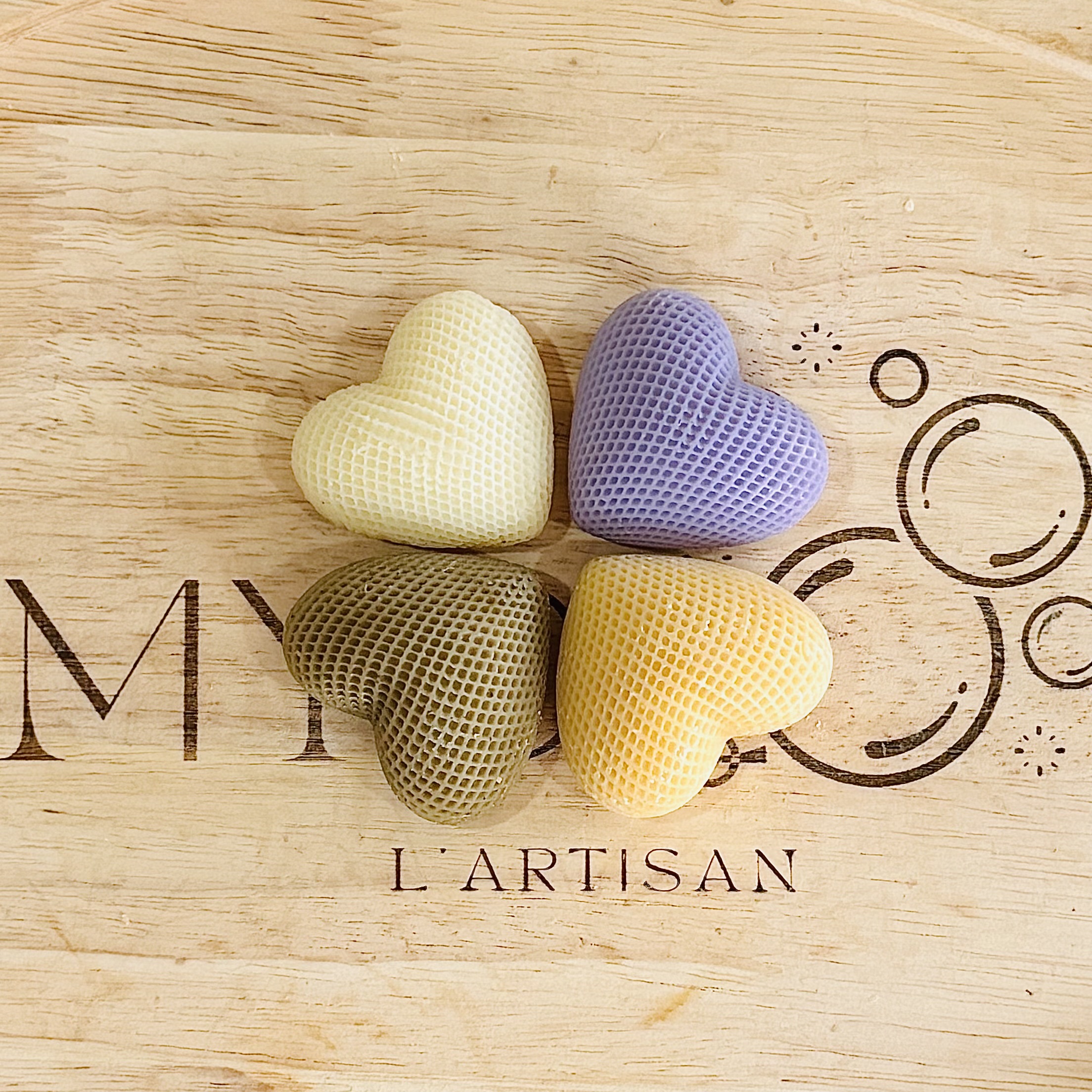 Coffret de savons en forme de cœur