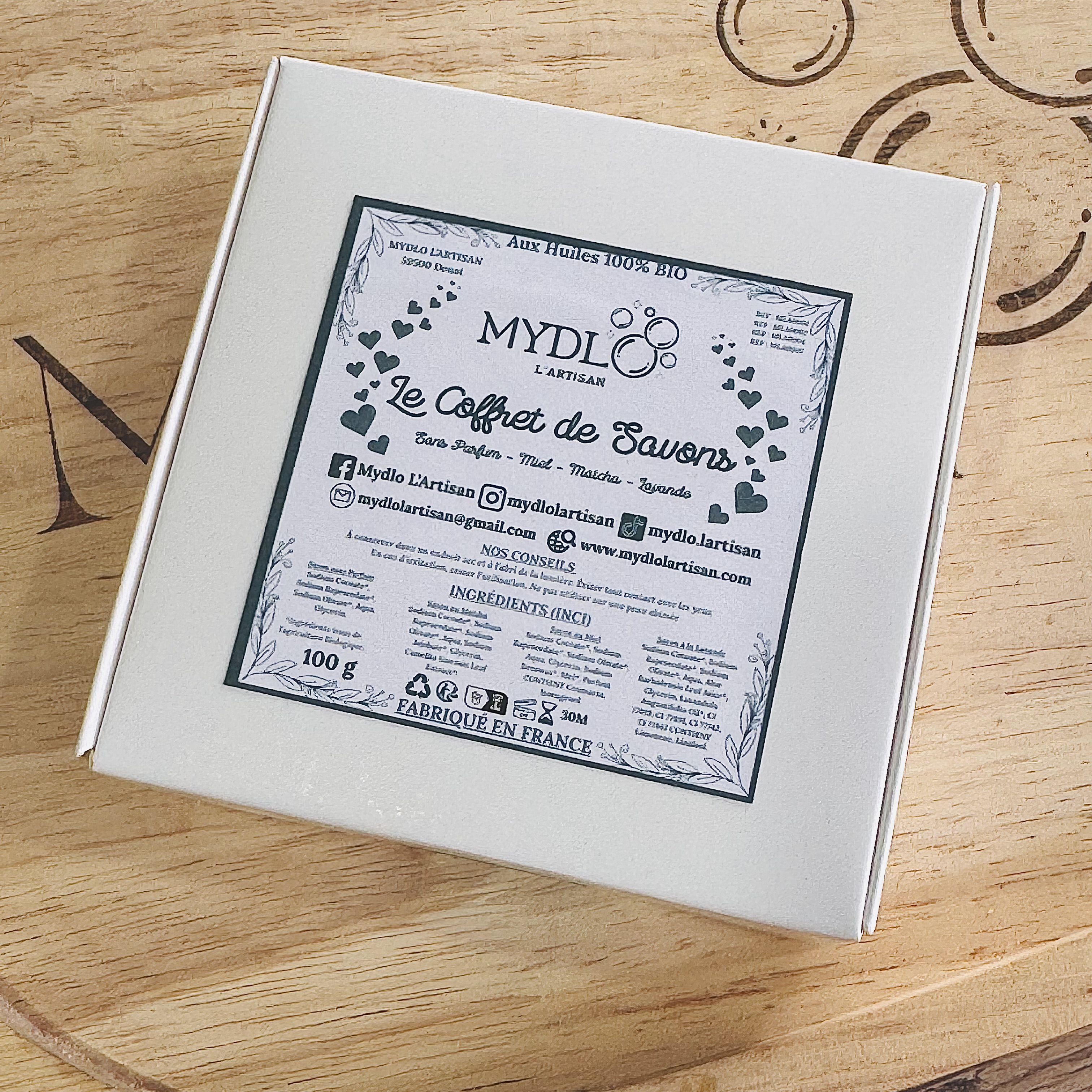 Coffret de savons en forme de cœur