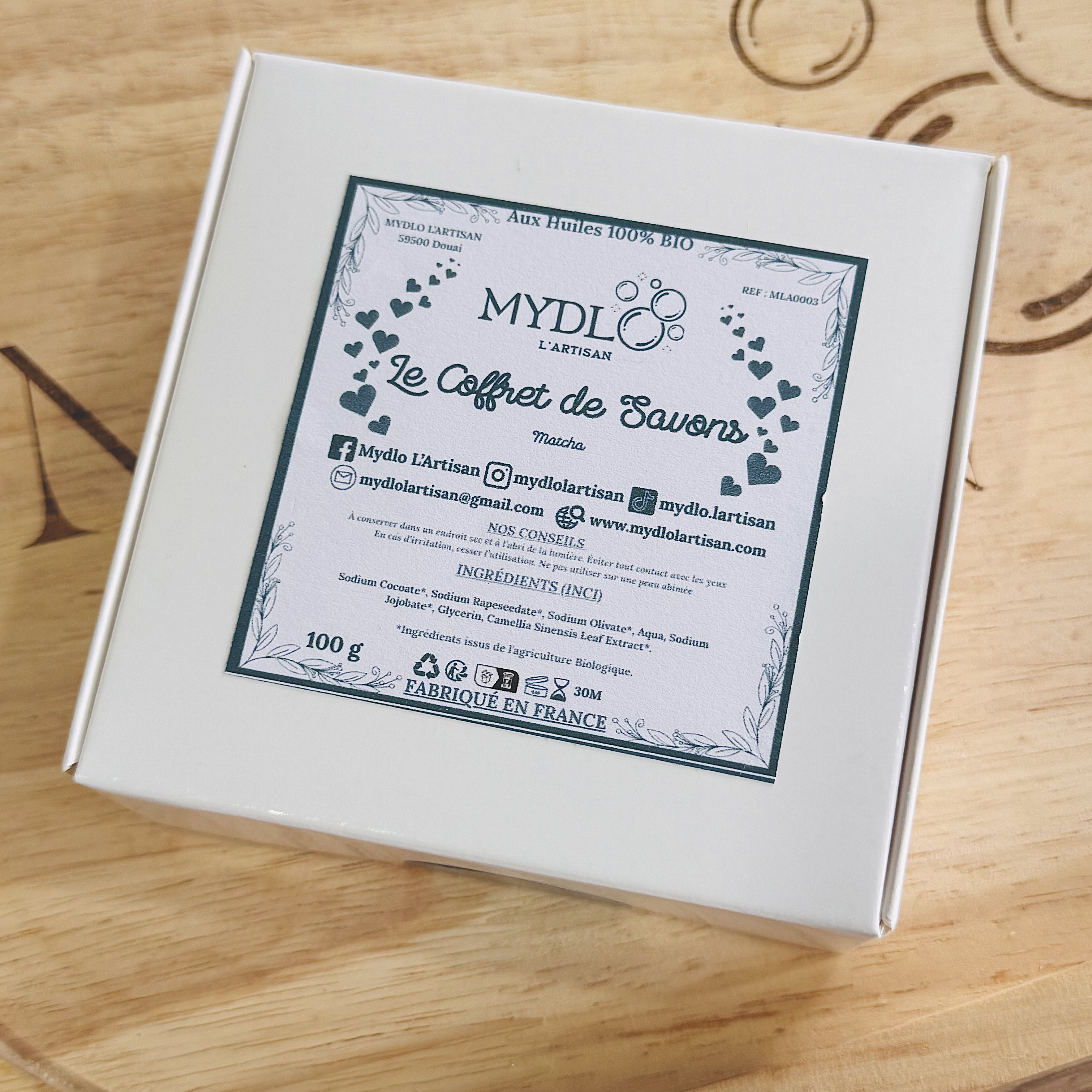 Coffret de savons en forme de cœur