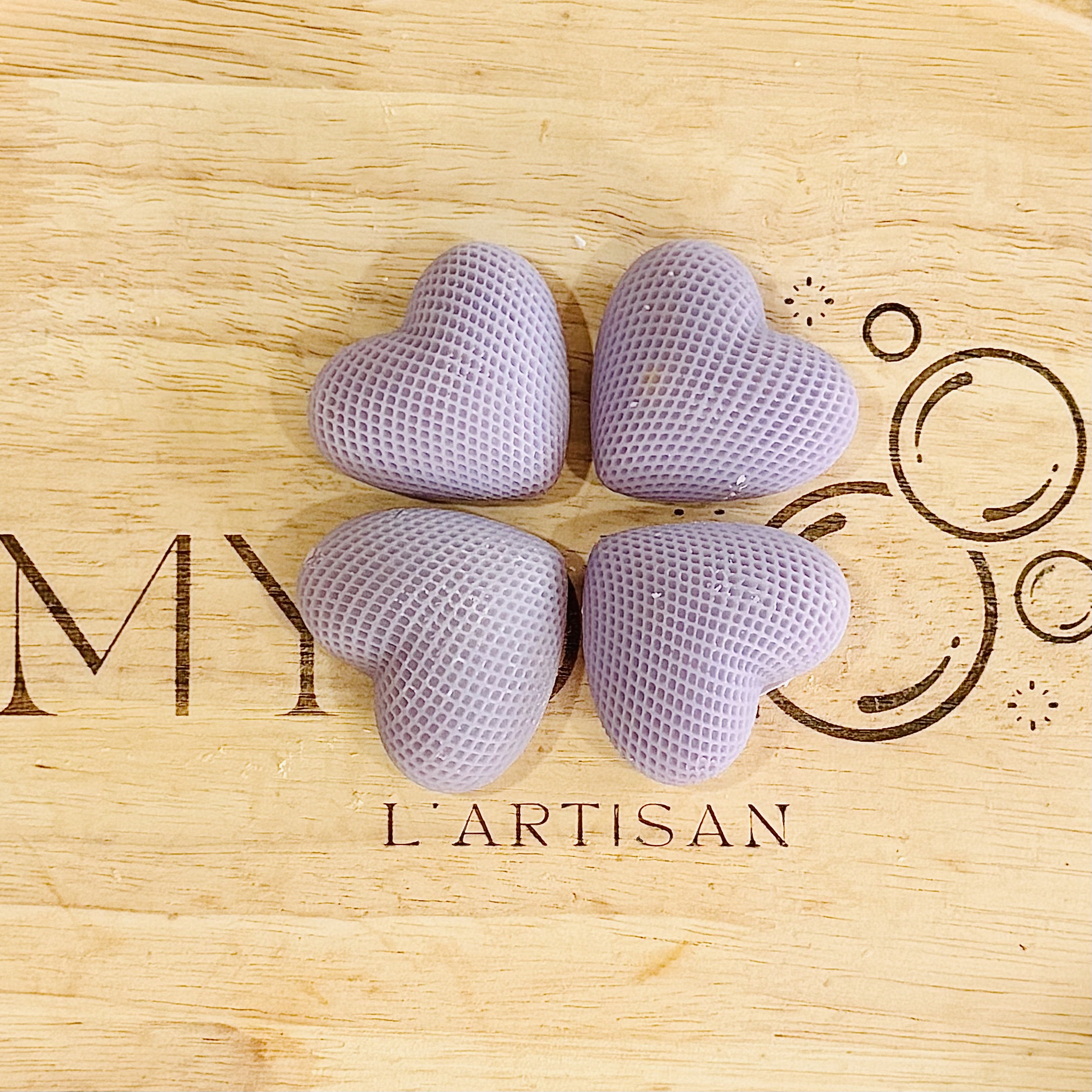 Coffret de savons en forme de cœur