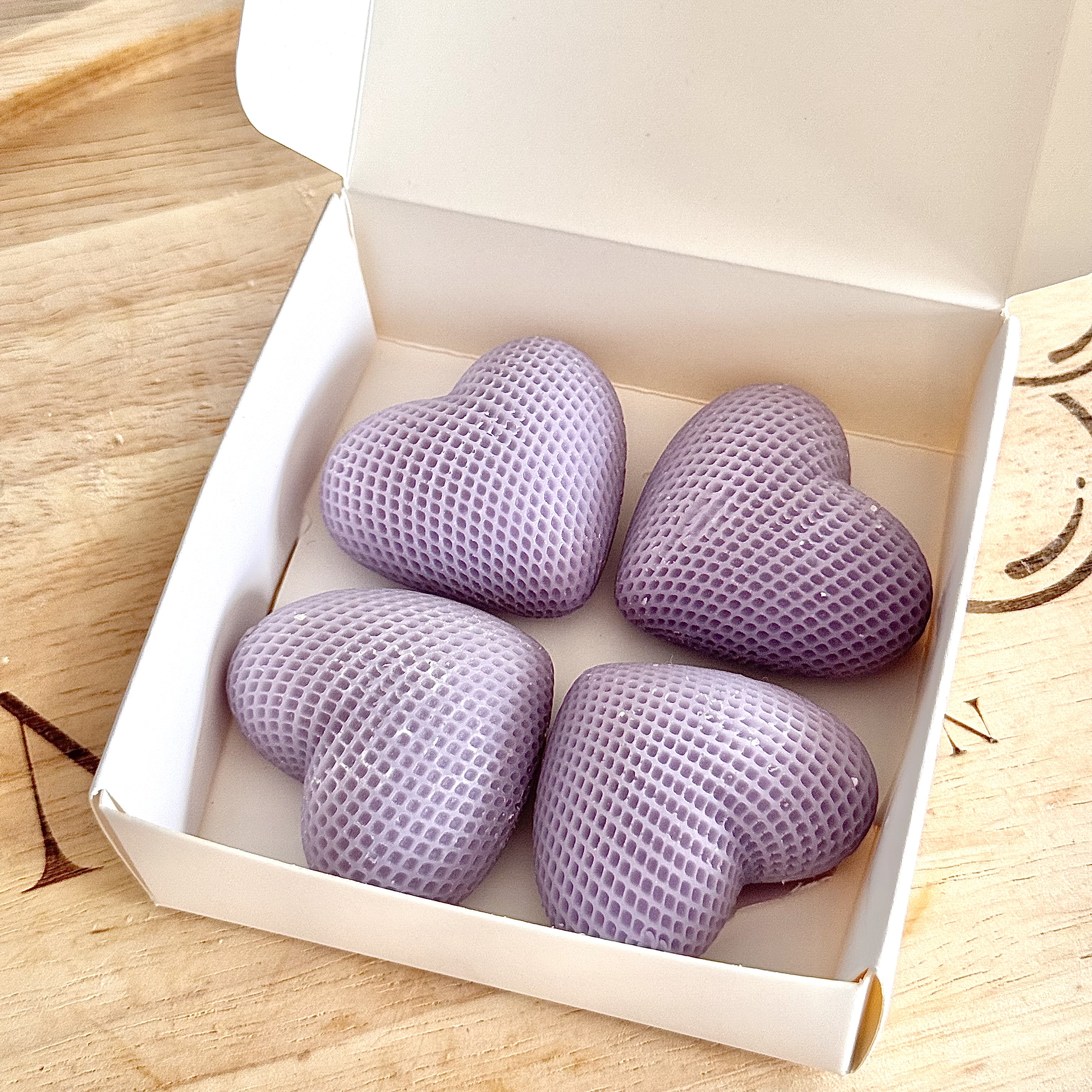 Coffret de savons en forme de cœur