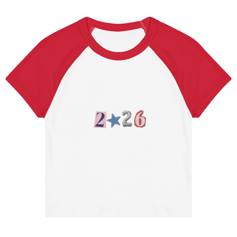 Women’s raglan baby tee "2026"