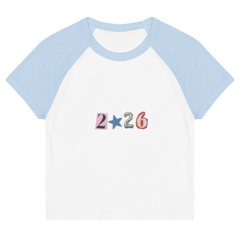 Women’s raglan baby tee "2026"