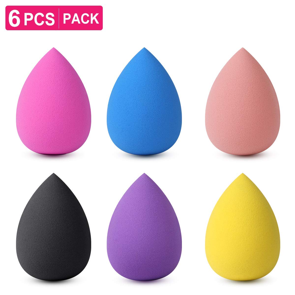 Best 6-Piece Makeup Sponge Set for Liquid Foundation: IYOCHO Blending Sponges
