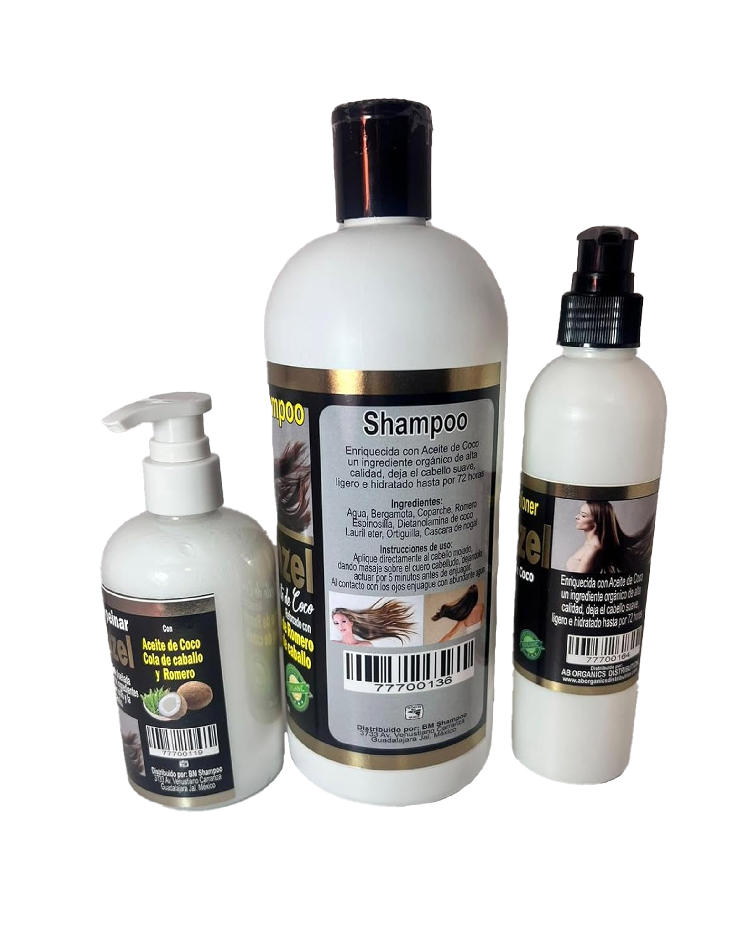 Set Rapunzel – Shampoo y Crema para Peinar con Coco, Romero y Cola de Caballo | Fortalecimiento y Crecimiento Capila