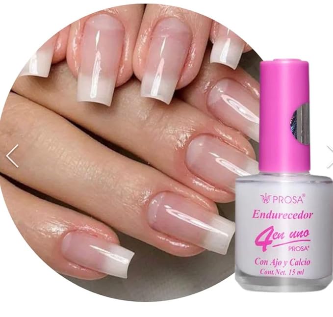 Esmalte Endurecedor de Uñas Prosa 4 en 1 | Fortalecedor y Protector de Uñas | 0.5 fl oz