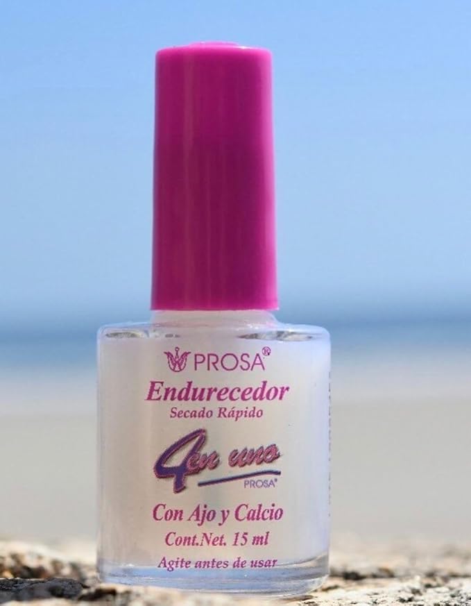 Esmalte Endurecedor de Uñas Prosa 4 en 1 | Fortalecedor y Protector de Uñas | 0.5 fl oz