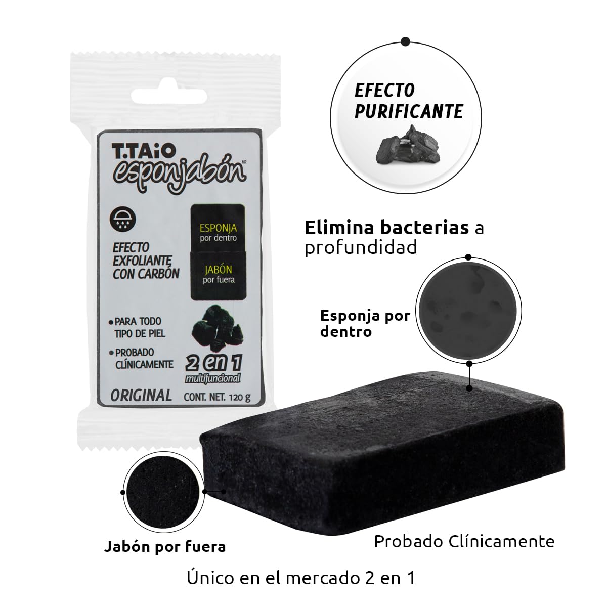 10 Pack Activated Charcoal Soap Sponges for Deep Cleansing