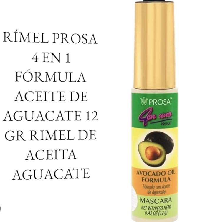 Máscara Prosa 4 en 1 con Aceite de Aguacate – Volumen, Longitud y Cuidado para tus Pestañas