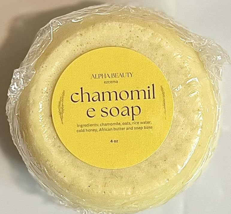 Natural Eczema Care Chamomile Soap - Oats & Honey, Alpha Beauty, 4oz