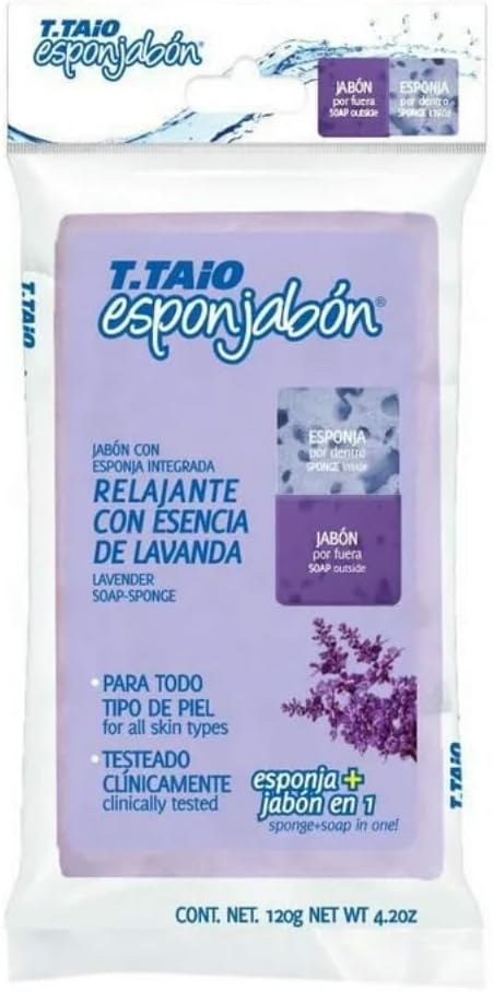 Esponjabón de Lavanda Relajante y Exfoliante 2 en 1, 4.2 oz