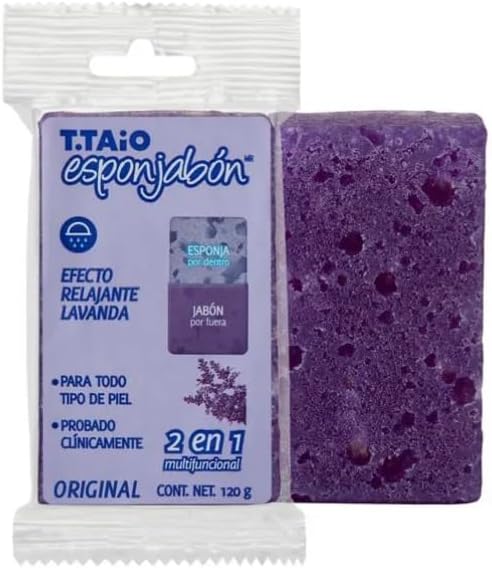 Esponjabón de Lavanda Relajante y Exfoliante 2 en 1, 4.2 oz