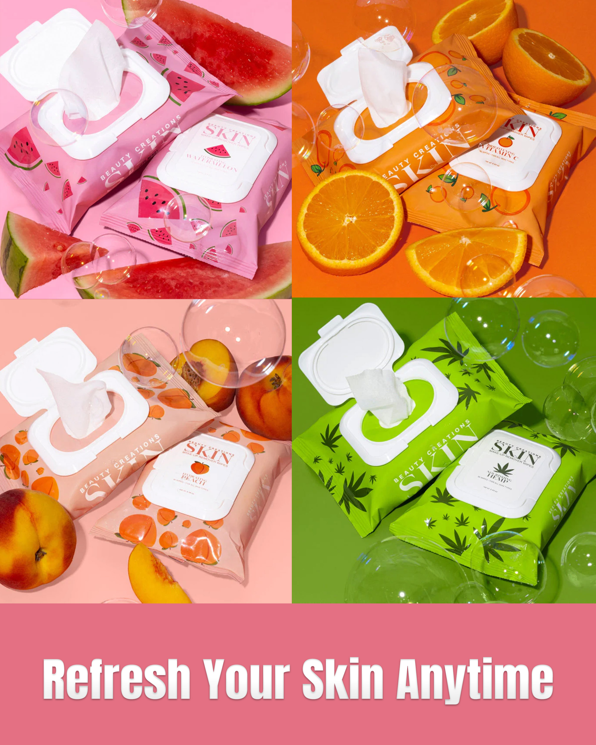 Beauty Creations Skin – Hydrating Makeup Remover Wipes for Clean & Refreshed Skin