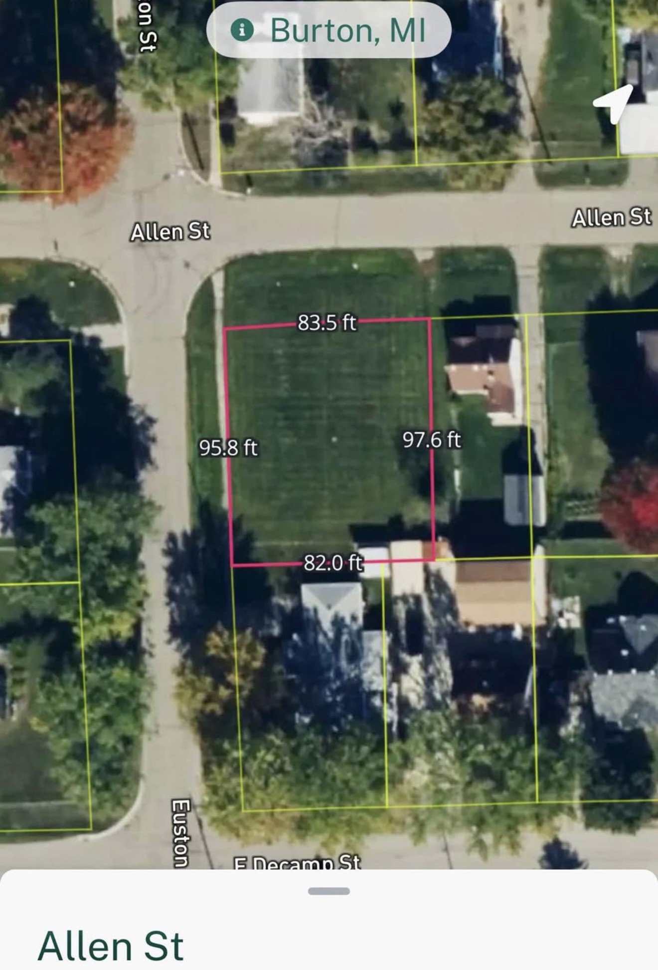 Burton - MI Allen St corner Euston St