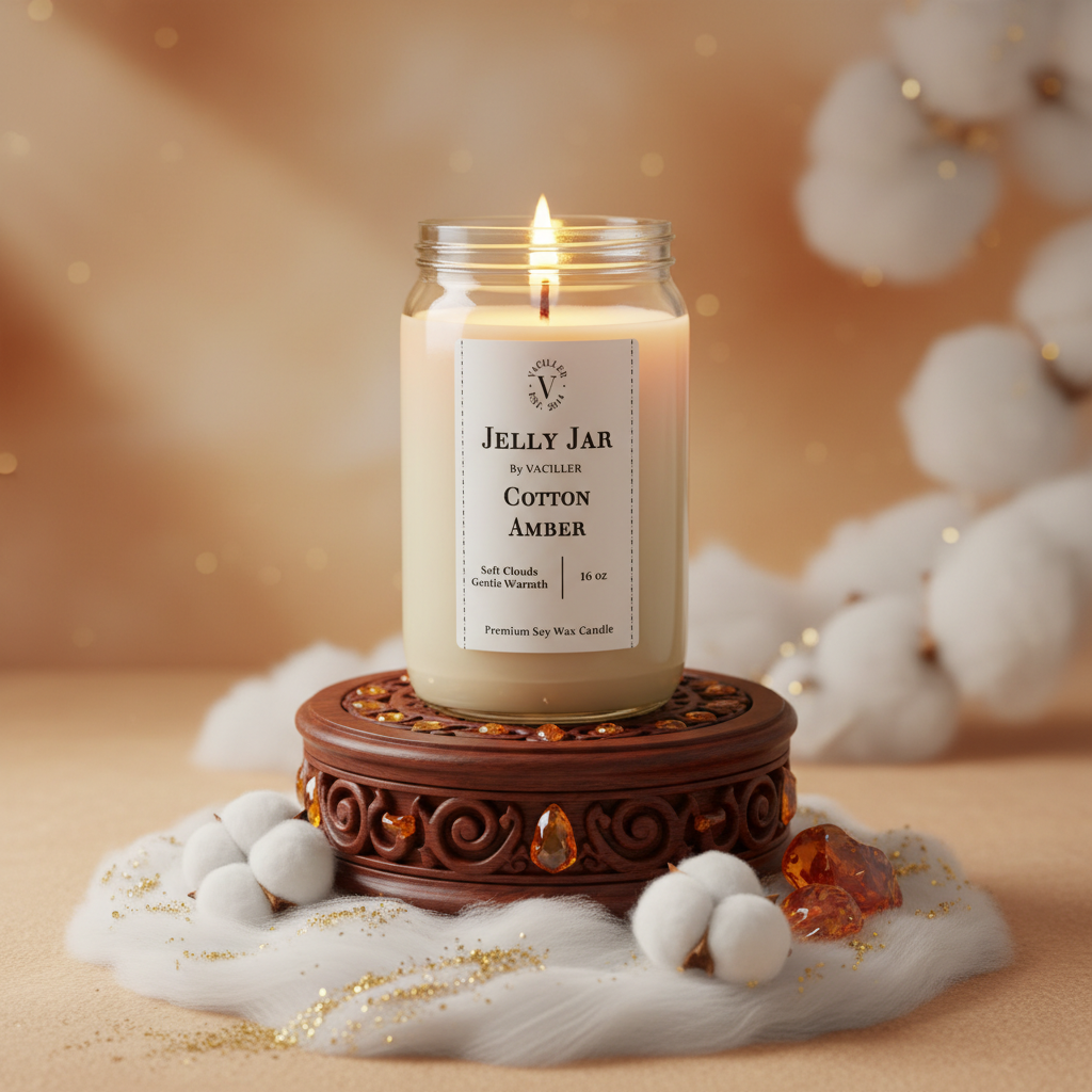 Cotton Amber Jelly Jar