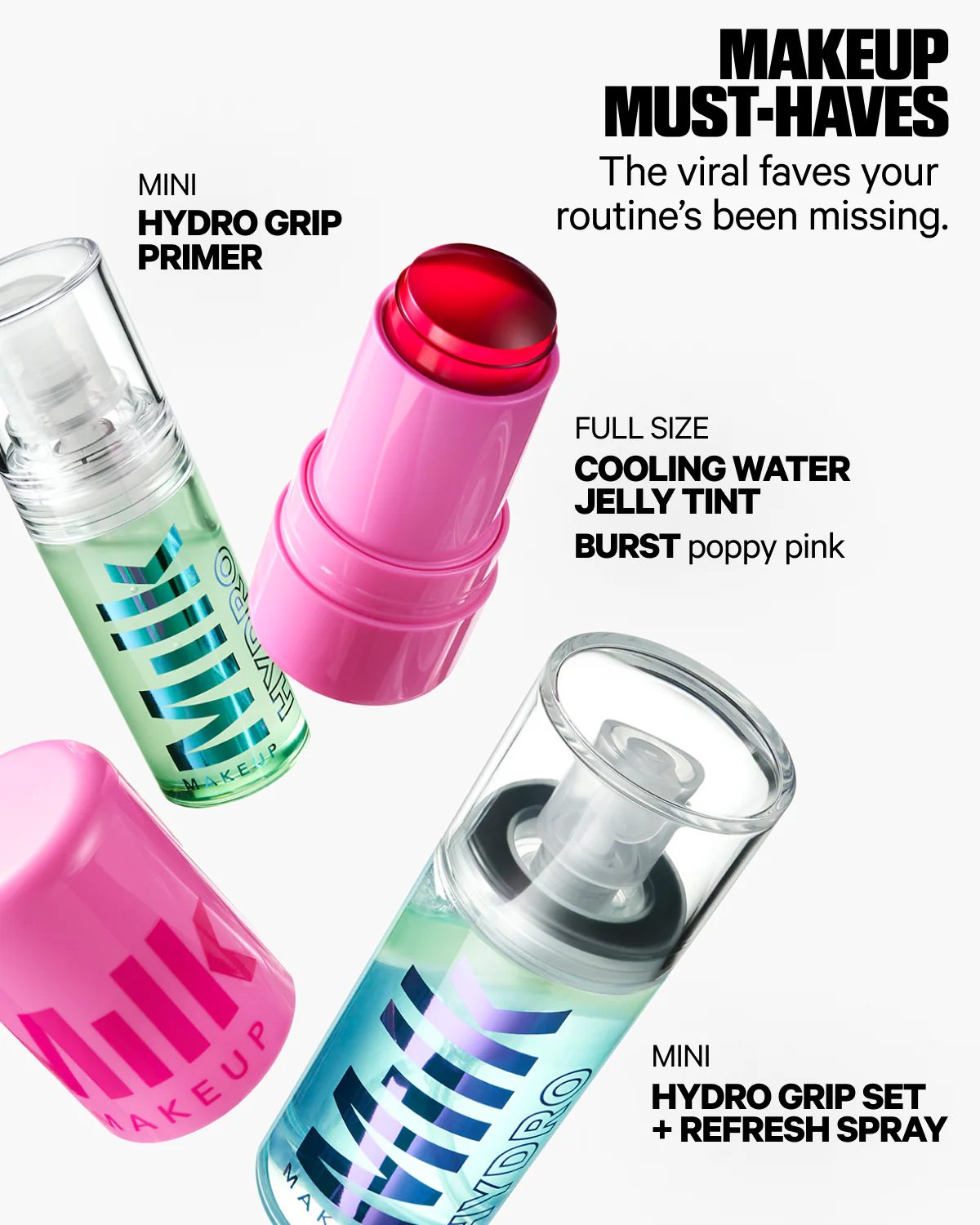 PRE ORDEN The Makeup Must-Haves Set primer + blush + setting spray