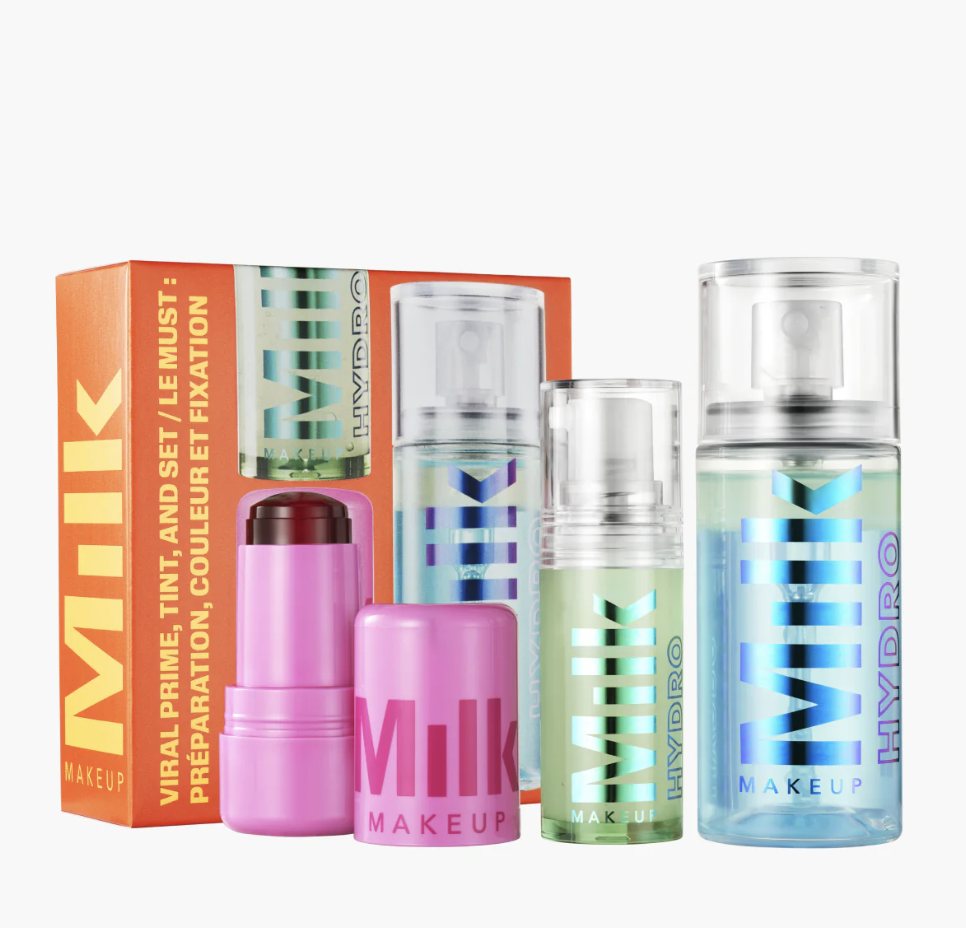 PRE ORDEN The Makeup Must-Haves Set primer + blush + setting spray