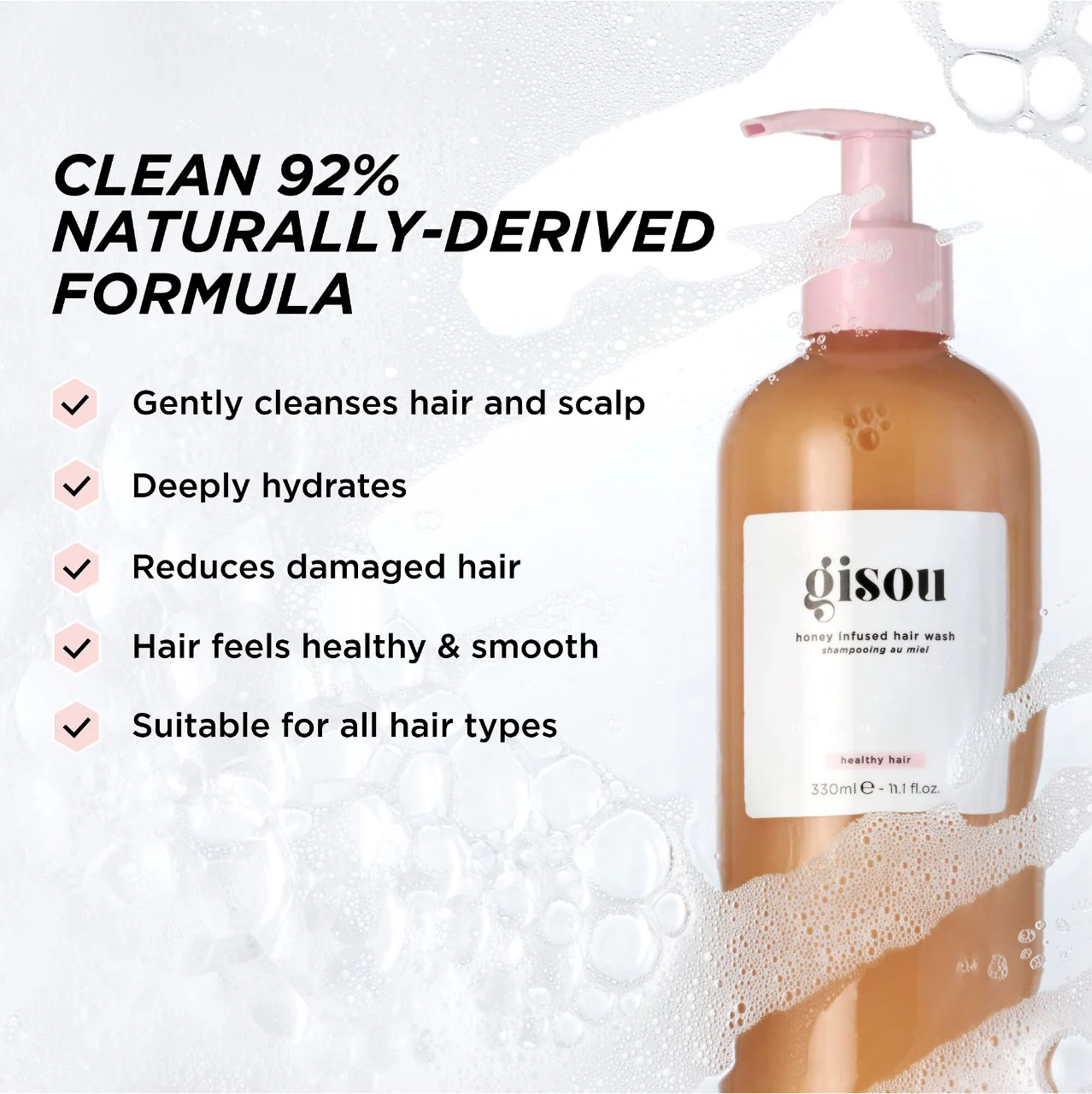 PRE ORDEN Honey Infused Hair Wash Shampoo
