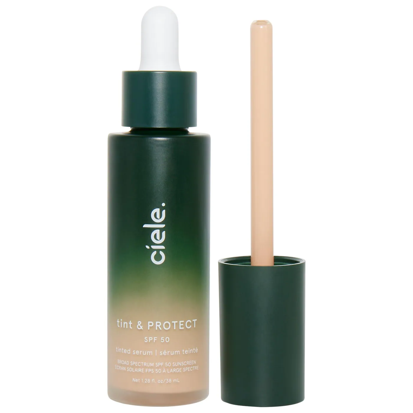 Tint and protect medium coverage serum foundation with SPF 50+
