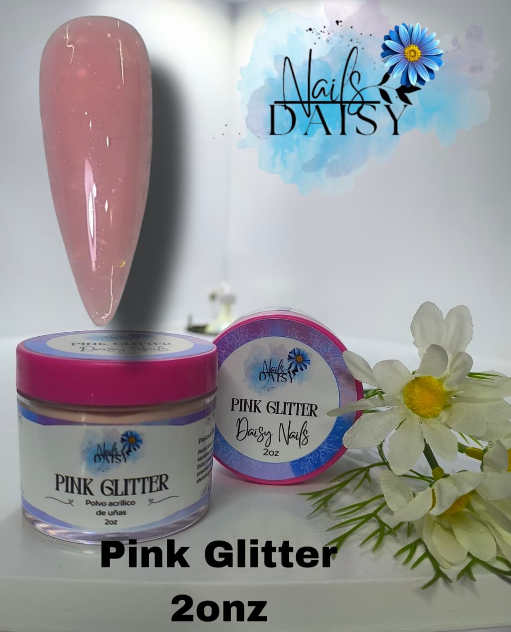 Acrilico pink Glitter