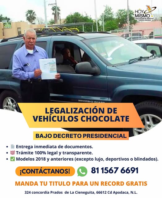 ANTICIPO: Agencia Aduanal HoyMIsmo - Trámite y seguimiento  (American Vehicle Legalization Service)