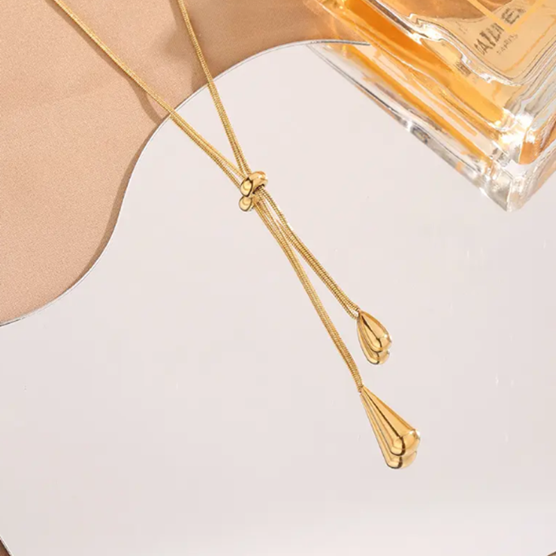 TEULRIP Snake Bone Chain Necklace - Statement Jewellery