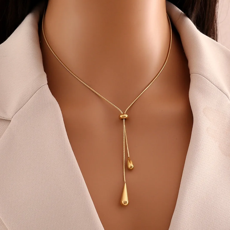 TEULRIP Snake Bone Chain Necklace - Statement Jewellery