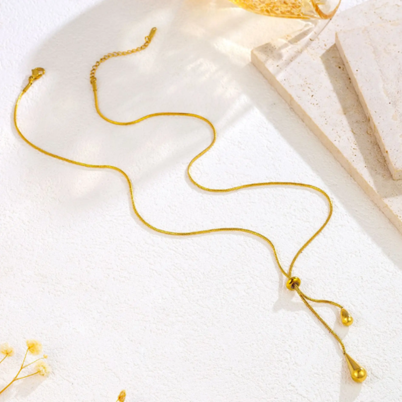 TEULRIP Snake Bone Chain Necklace - Statement Jewellery