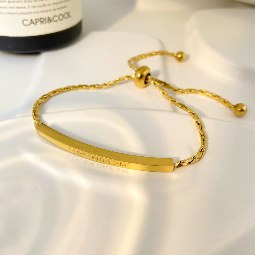 TEULRIP Stainless Steel "Lover Dream" Pull-Up Bracelet 