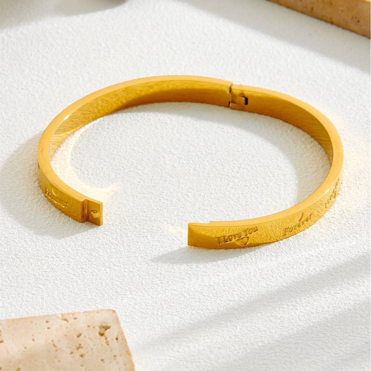 TEULRIP Valentine Promise Day Couple Bracelet – “I Love You Forever” Design