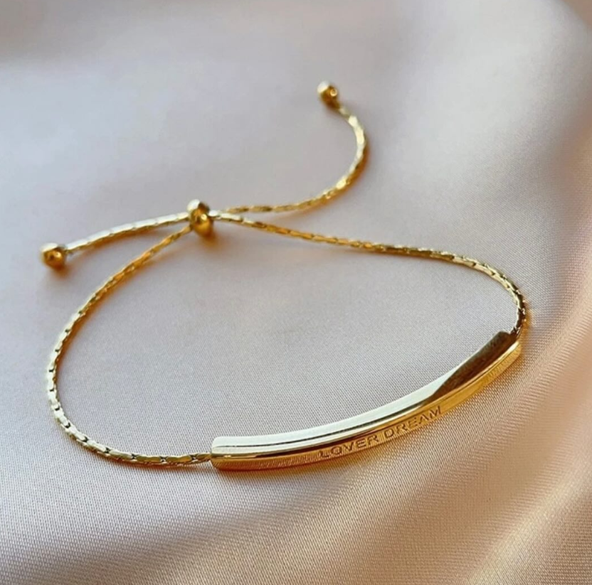 TEULRIP Stainless Steel "Lover Dream" Pull-Up Bracelet 