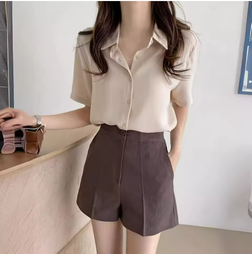 Elegant Light Blue Blouse